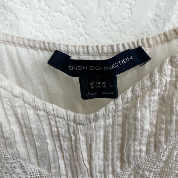 FCUK Fringe Pleated V Neck Waisted Tank - Picture 8 of 8